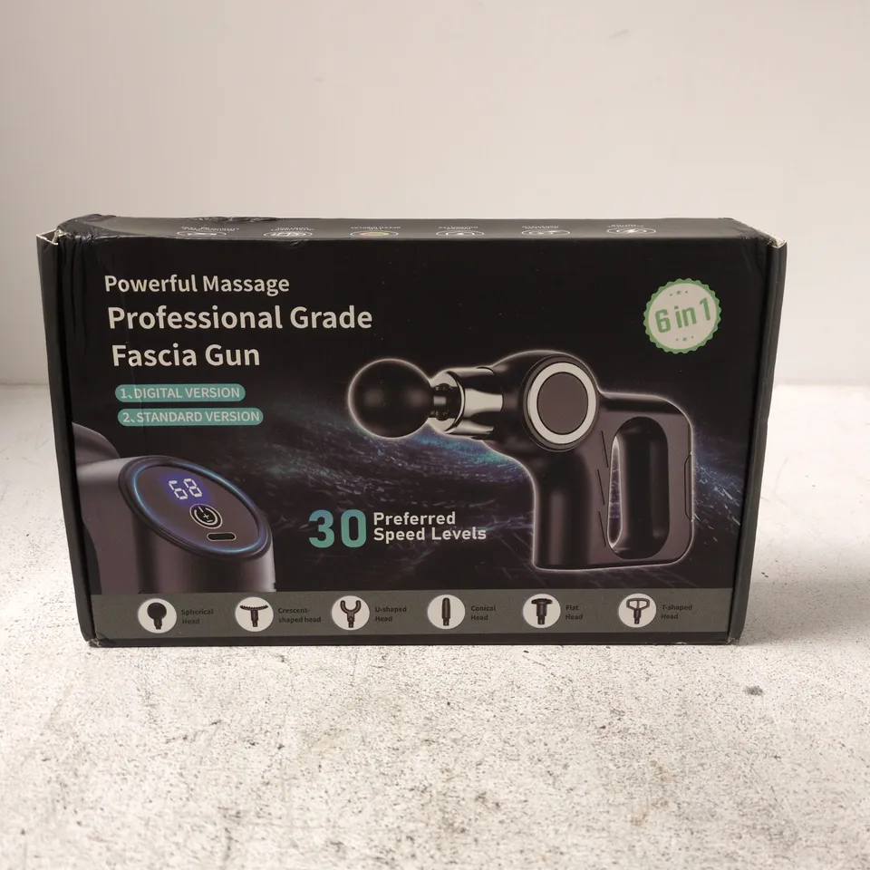 6-IN-1 PROFESSIONAL GRADE FASCIA GUN MASSAGE MASSAGER (BOXED)