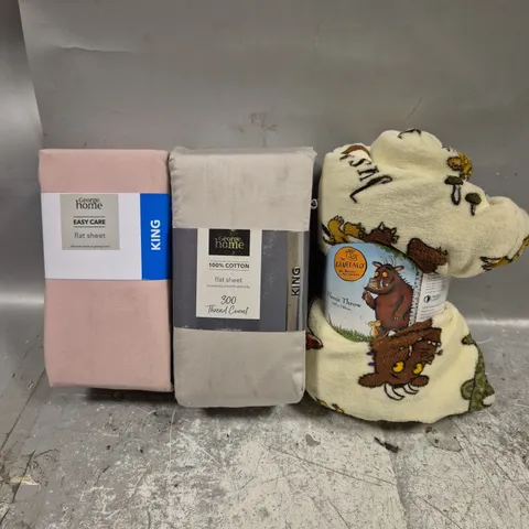 BOX OF APPROXIMATELY 10 ASSORTED BEDDING & SOFT FABRICS ITEMS TO INCLUDE - DUVET SETS - FITTED SHEETS - ETC