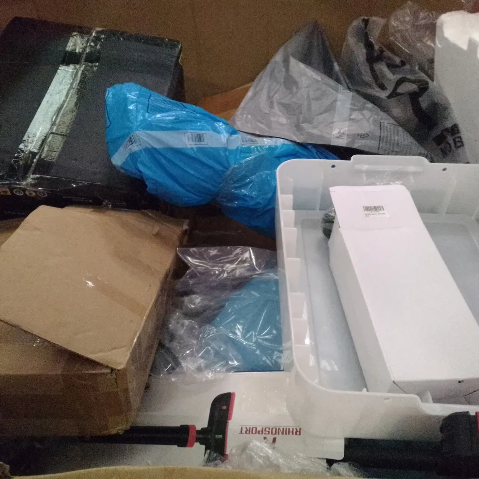 PALLET OF ASSORTED ITEMS INCLUDING AIR COOLER, PEPE ROLLATOR, NAVARIS FOLDABLE PLAY MAT, POPUP TENT, PEPE CRUTCHES, RHINOSPORT DOOR PULL-UP BAR 