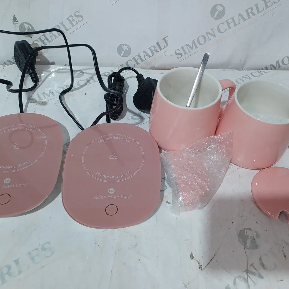 MUG WARMER GIFT SET OF 2 PINK