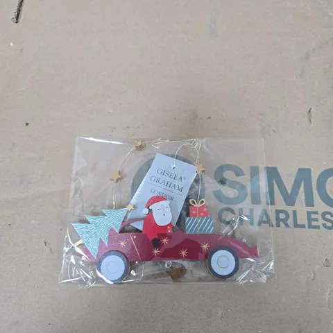 BOX OF APPROXIMATELY 24 GISELA GRAHAM SANTA HANGING TREE DECORATIONS