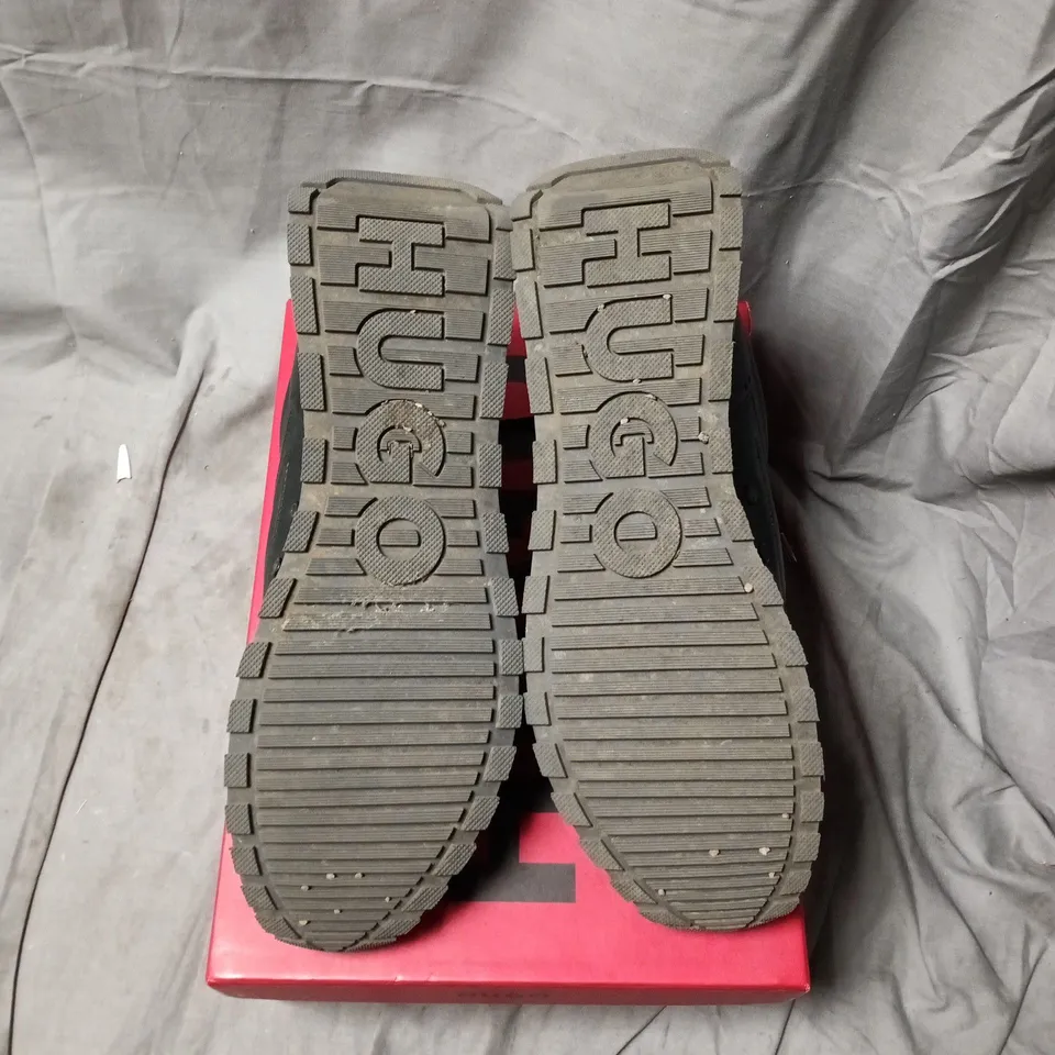 HUGO BOSS CUBITE RUN TRAINERS – BLACK, UK 11 (EU 45) (VERIFY MODEL)