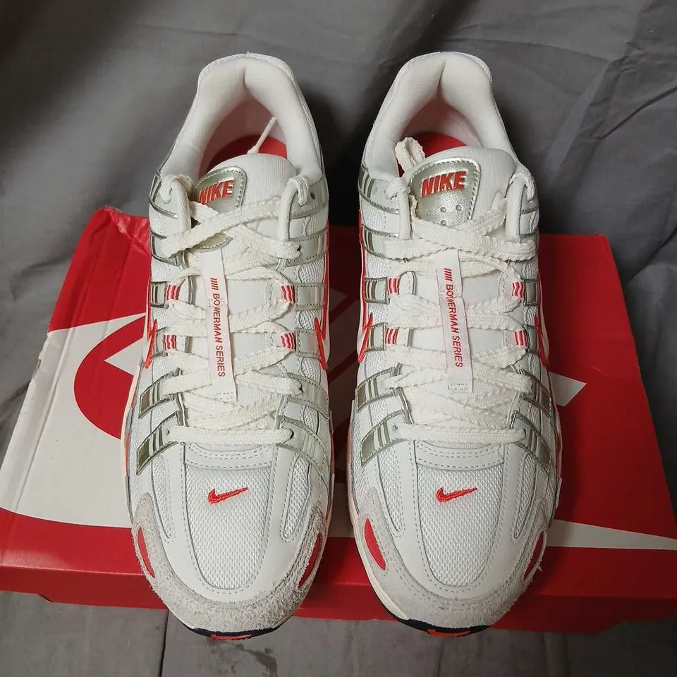 NIKE P-6000 WOMEN'S RUNNING SHOES – WHITE/RED, UK 10