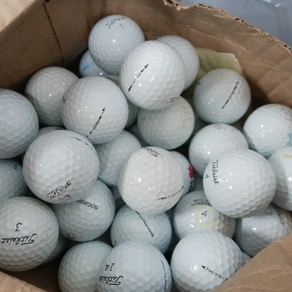 APPROXIMATELY 20 GOLF BALLS TO INCLUDE TITLEIST, ETC