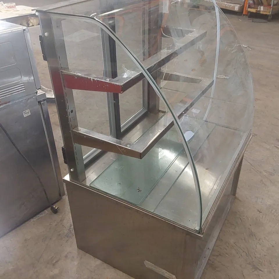 VISCOUNT AB1AMDC0900GB  CHILLED STAINLESS STEEL AND GLASS DISPLAY CABINET