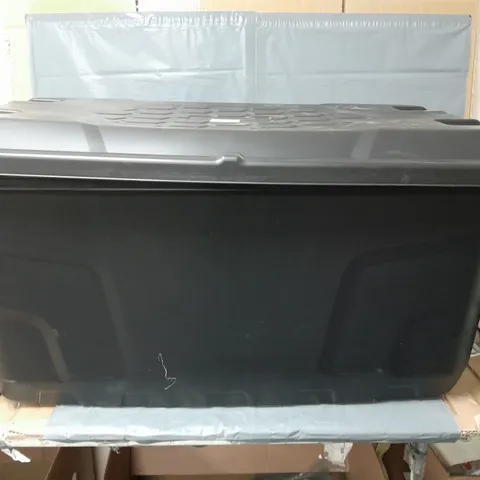 LARGE WHEELED HEAVY DUTY STORAGE TRUNK WITH LID