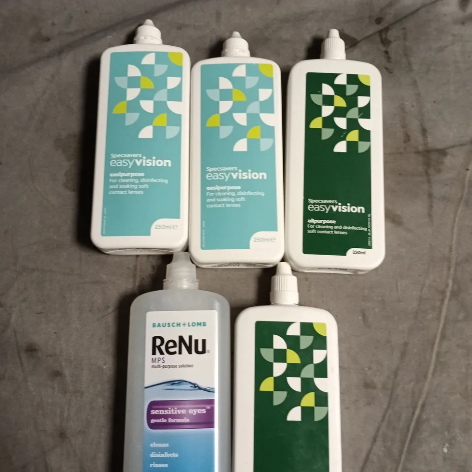 APPROXIMATELY 25 ASSORTED CONTACT LENS SOLUTIONS