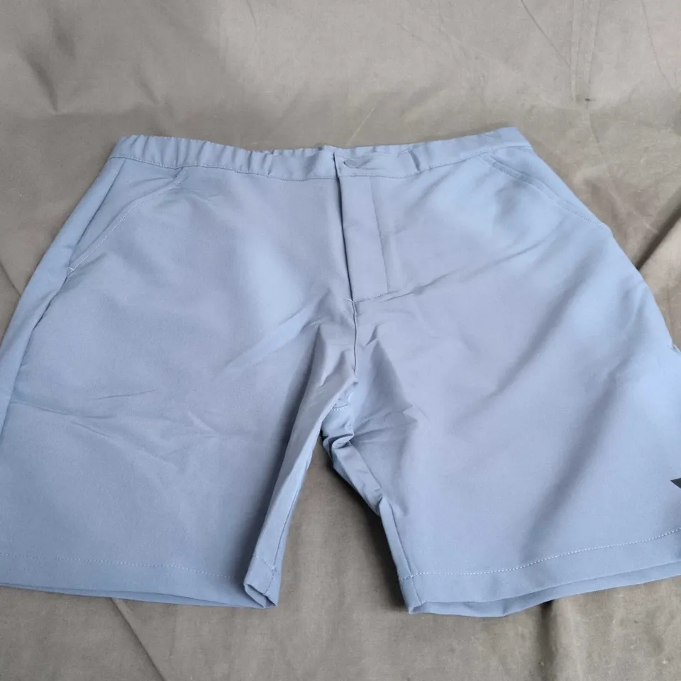 LIGHT BLUE CASUAL SHORTS WITH ZIP FLY SIZE L