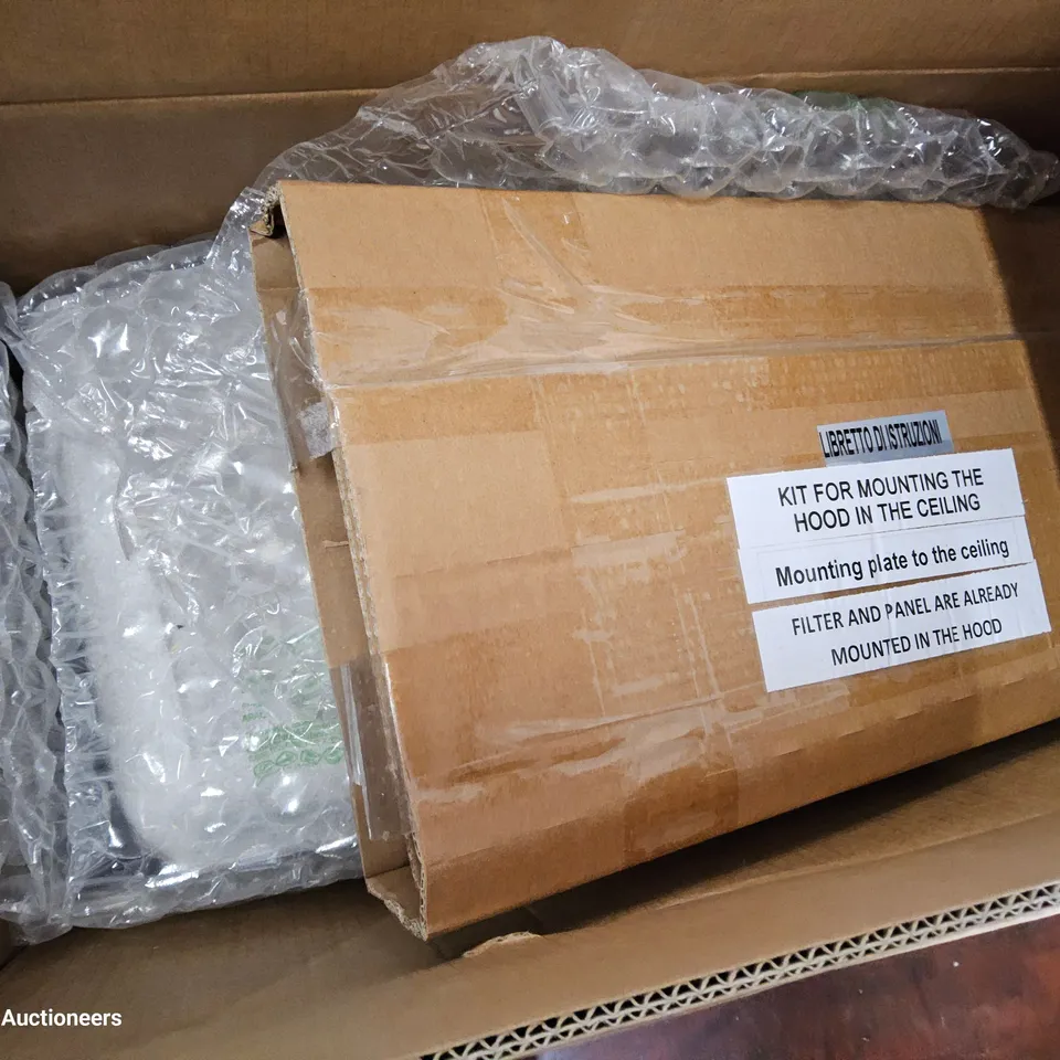 BOXED IDEAL STAINLESS STEEL ISLAND EXTRACTOR WITH FITTING KIT