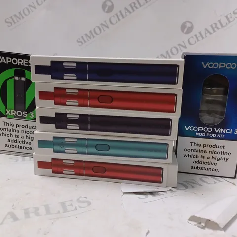 APPROXIMATELY 20 BOXED E-CIGARETTES TO INCLUDE VAPORESSO XROS 3 , INNOKIN ENDURA T18 - X , VOOPOO VINCI 3 , ETC