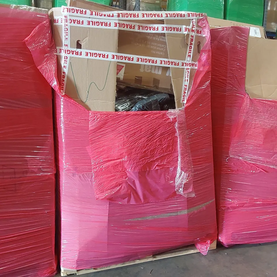 PALLET OF ASSORTED ITEMS INCLUDING: ROLLED MATTRESSES, SMART GLASS PANEL HEATER, BLADELESS FAN, PLAY MAT ECT