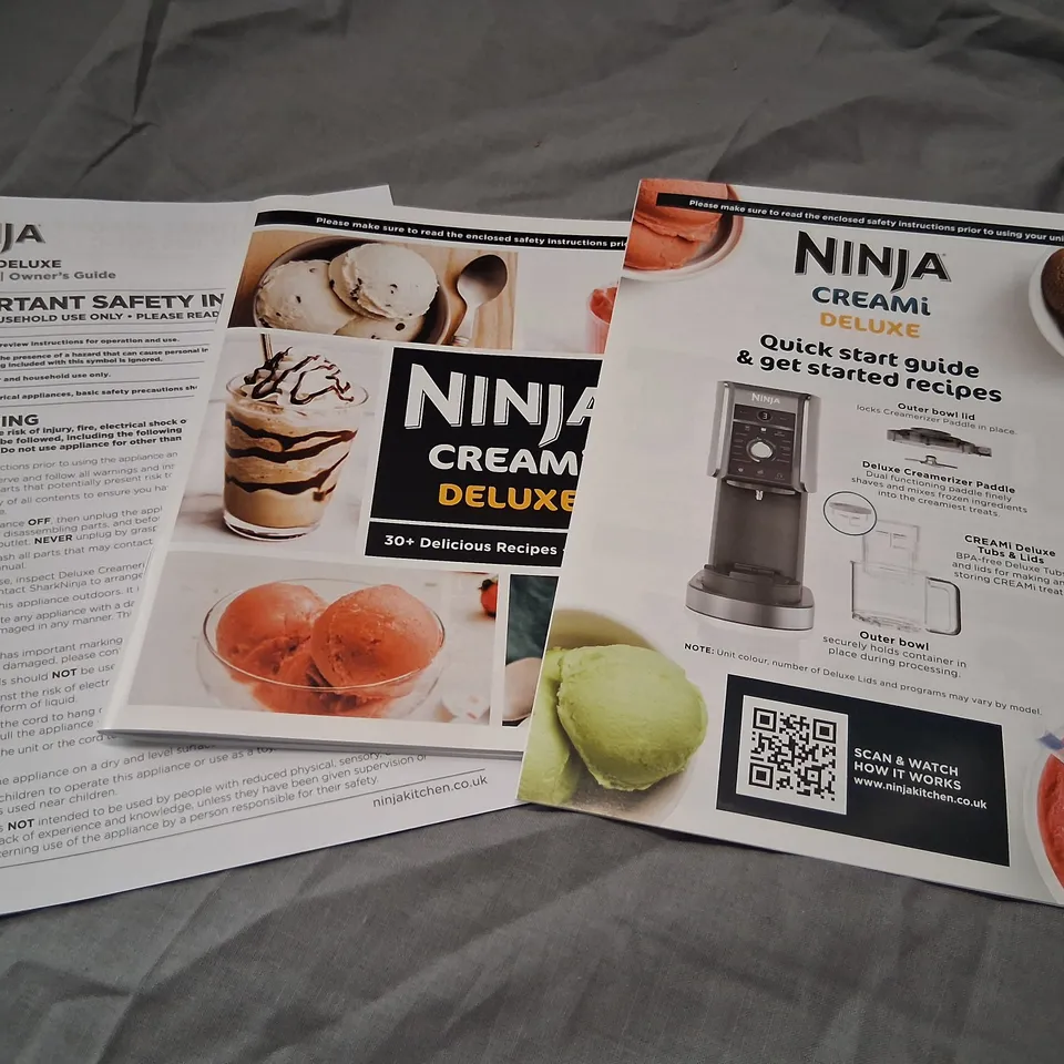 BOXED NINJA CREAMI DELUXE 10 IN 1 ICE CREAM AND FROZEN DRINK MAKER NC501UK