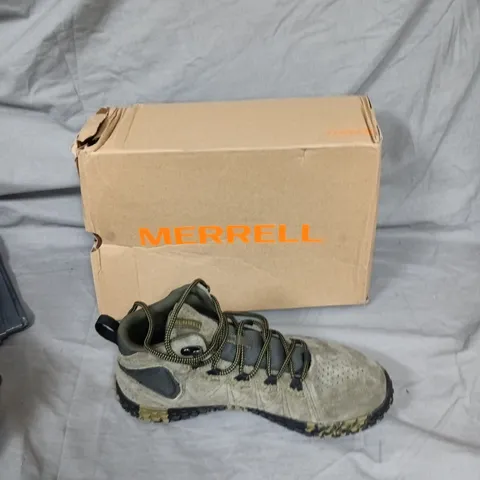 MERRELL HIKING SHOES - GREY/OLIVE - UK 8.5