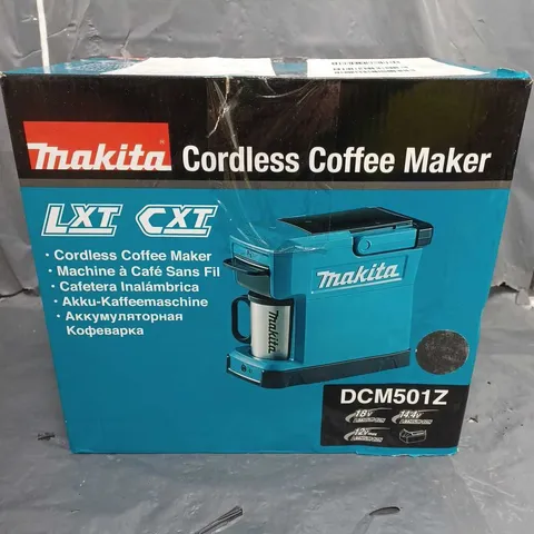 BOXED MAKITA CORDLESS COFFEE MAKER