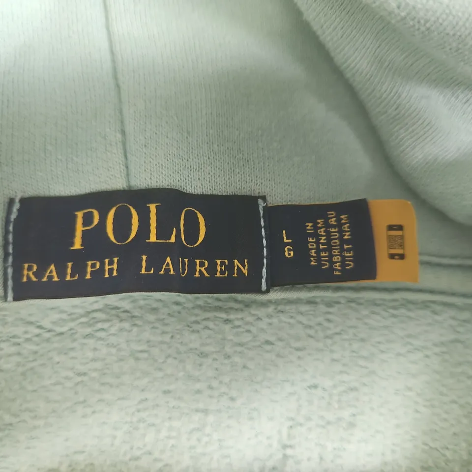 POLO RALPH LAUREN HOODIE – MINT GREEN, SIZE L