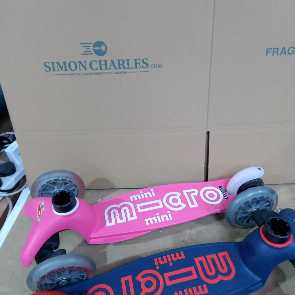 CHILDRENS MINI MICRO SCOOTERS - PINK/BLUE