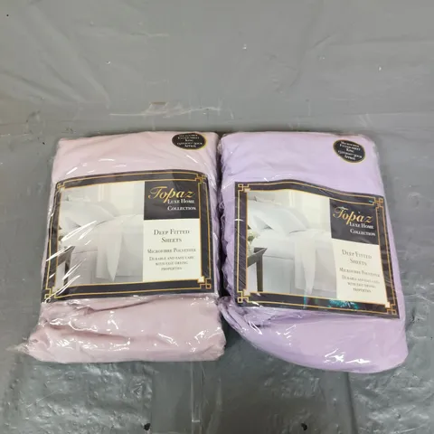 APPROXIMATELY 15 ASSORTED TOPAZ LUXE HOME COLLECTION DEEP FITTED SHEETS