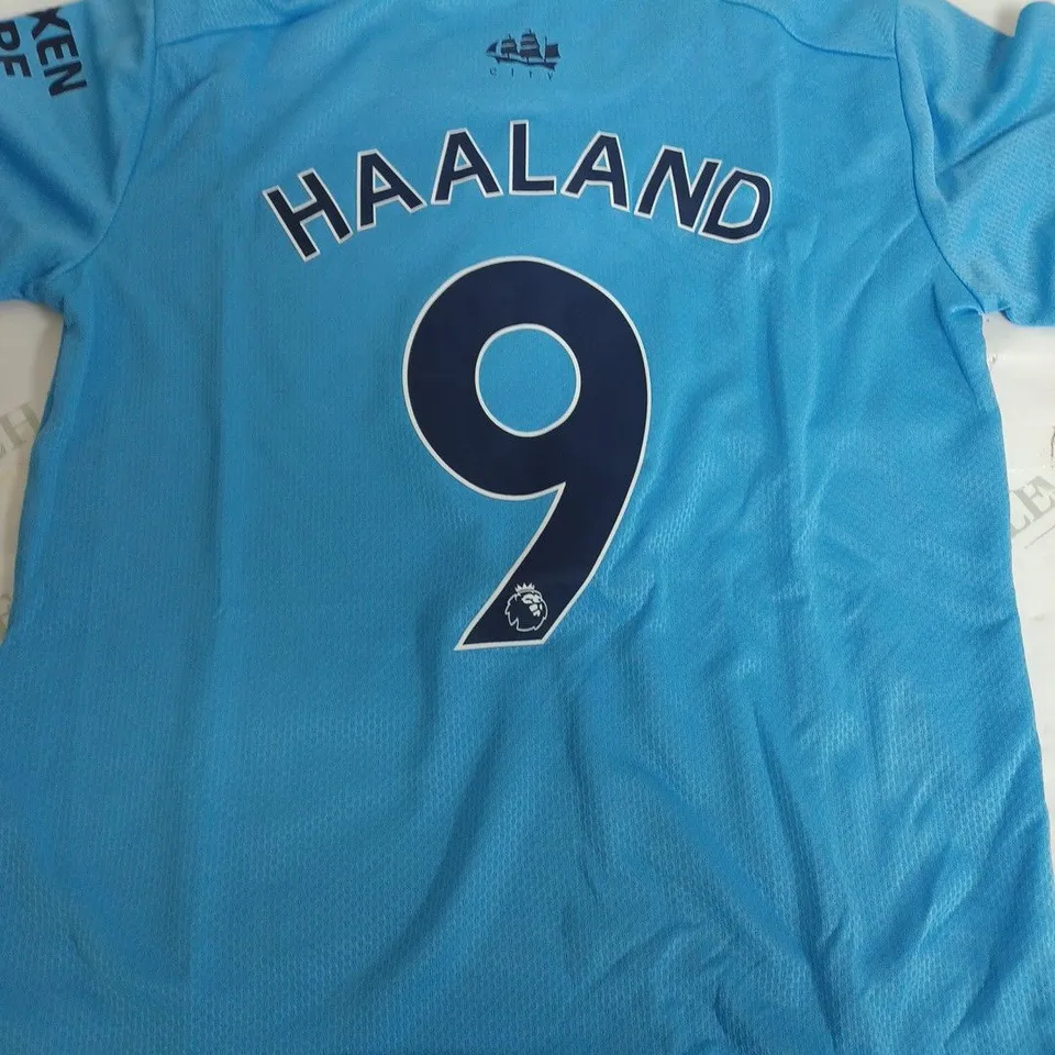 MANCHESTER CITY FOOTBALL CLUB KIDS SHIRT - HALAND 9 - SIZE 24 KIDS