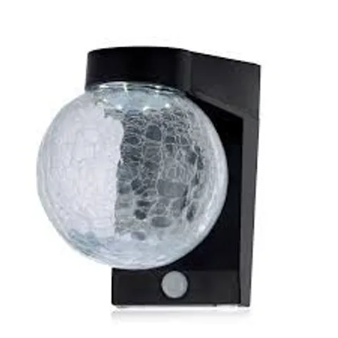 BUILDCRAFT CRACKLE GLASS SOLAR MOTION SENSOR LIGHT