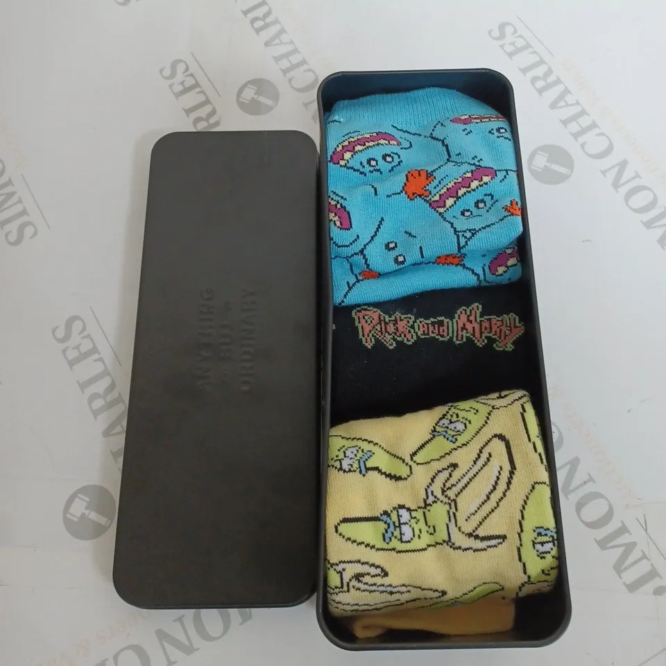 RICK AND MORTY DESIGNED SOCKS  , PACK OF 3 