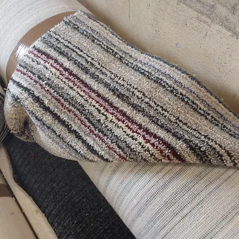 ROLL OF QUALITY CANDYSTRIPE SPECIAL TUFTED CARPET - APPROXIMATELY 4 x 5.25m