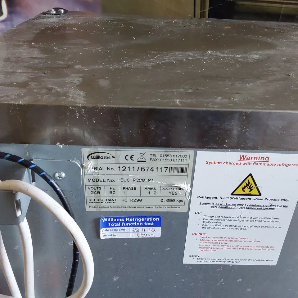  H5UC R290 R1 STAINLESS UNDER COUNTER FRIDGE