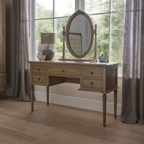BRAND NEW HOMESDIRECT365 SERENITY ANTIQUE FRENCH STYLE DRESSING TABLE AND MIRROR (2 BOXES)