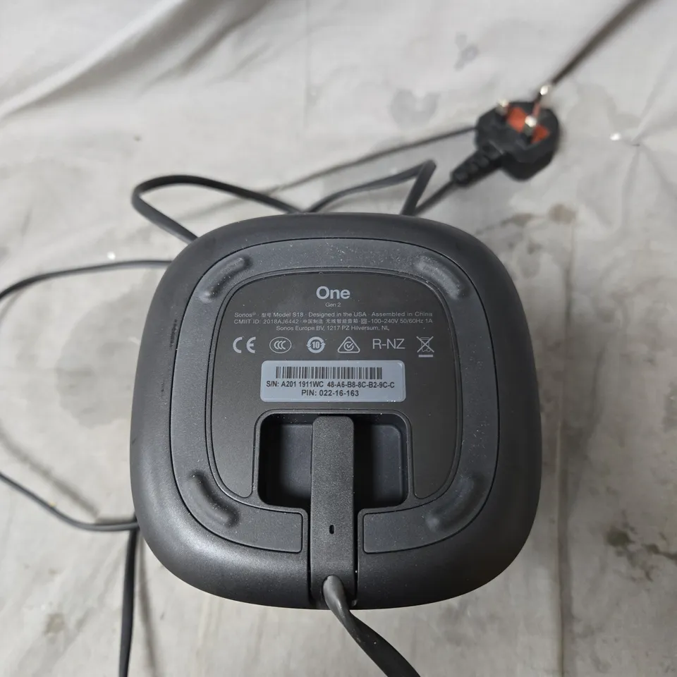 SONOS ONE GEN 2 WIRELESS SMART SPEAKER – BLACK