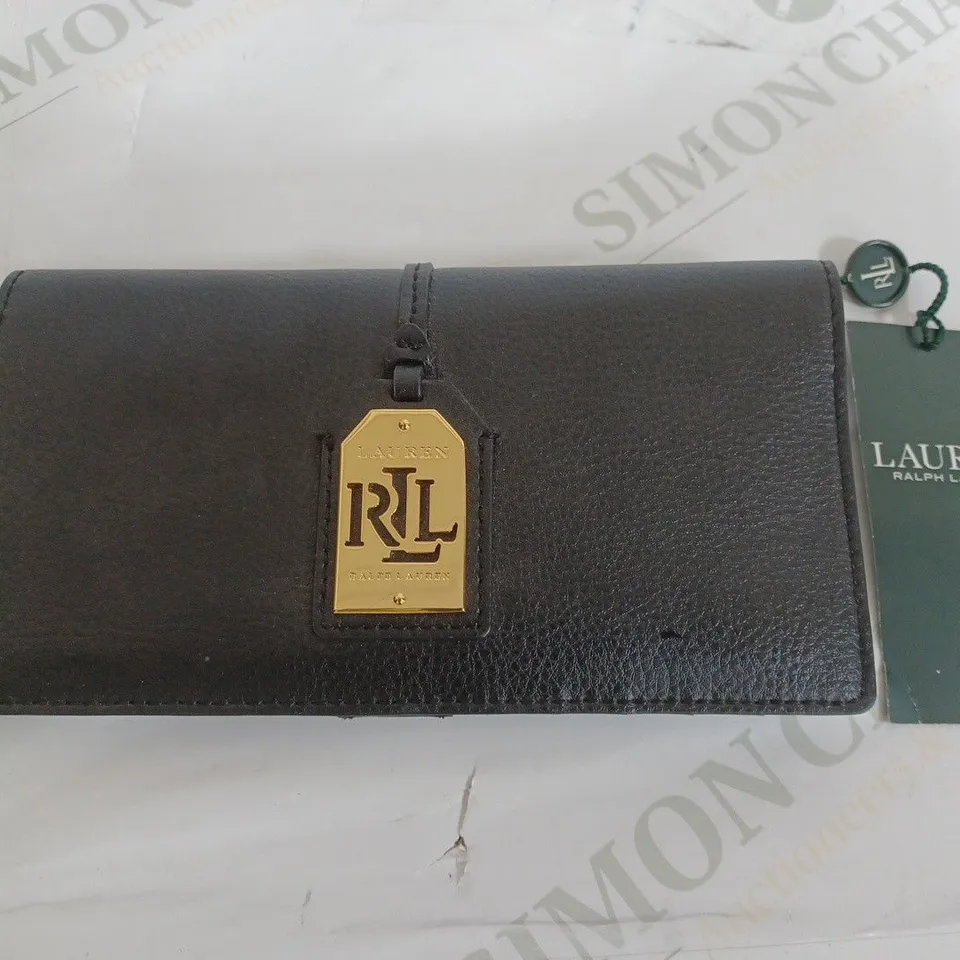 RALPH LAUREN AIDEN SLIM WALLET IN BLACK