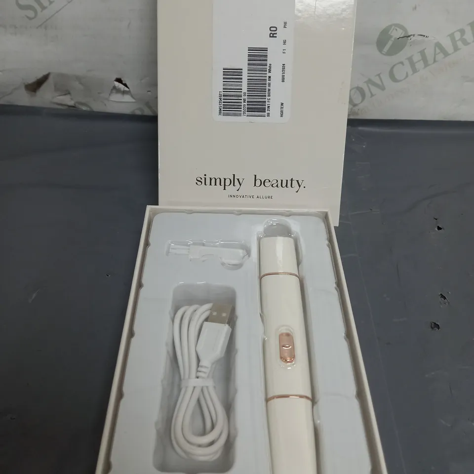 BOXED SIMPLY BEAUTY 2 IN 1 SUPER SMOOTH FACE & BROWS HAIR REMOVER, WHITE