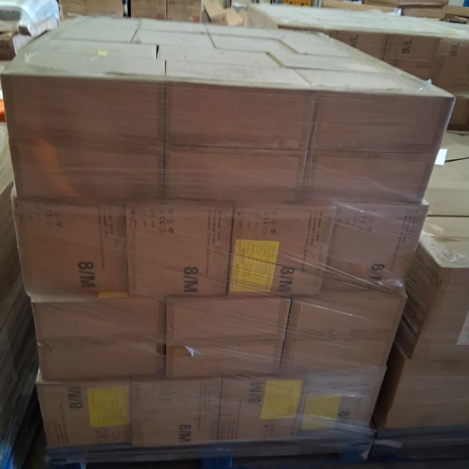 PALLET OF APPROXIMATELY 56 CARTONS OF TEN BOXES OF BRAND NEW INTCO VINYL DISPOSABLE GLOVES POWDER FREE 8/M 100 PAIRS PER BOX