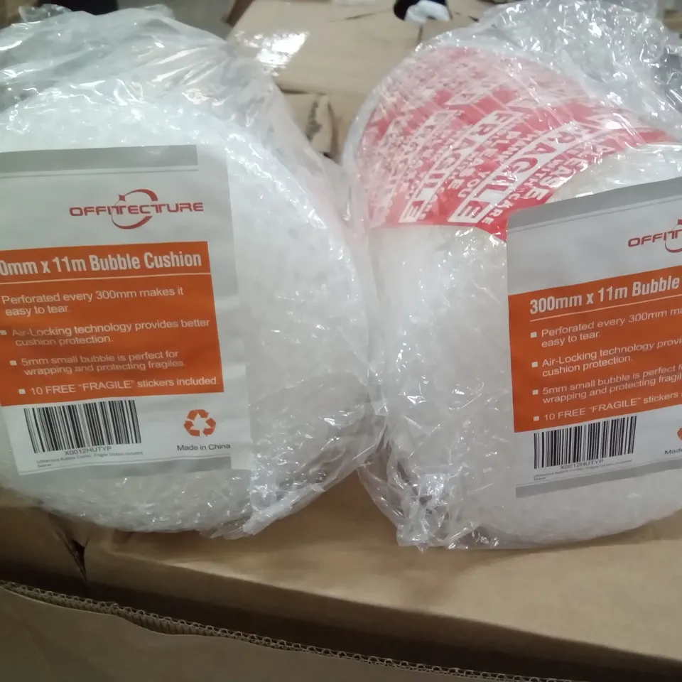 PALLET OF APPROXIMATELY 17 BOXES OF 12 OFFITECTURE 300MM BUBBLE WRAP ROLLS 