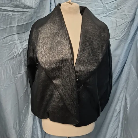 RIVER ISLAND STUDIOS BLACK FAUX LEATHER JACKET – UK M (EU M, US M) SOMEWHERE TO GO