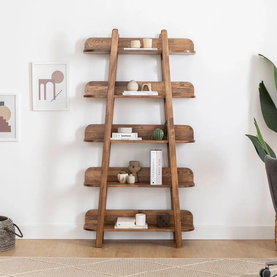 BRAND NEW BOXED MOON BOOKSHELF, WALNUT (1 BOX)