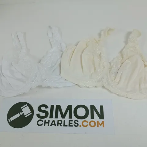 BONPRIX PACK OF 2 BRAS CREAM AND WHITE SIZE 40HH