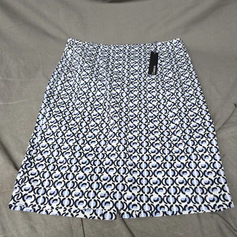 GARDEUR ATELIER MIDI SKIRT IN BLUE MIX PRINT SIZE 16