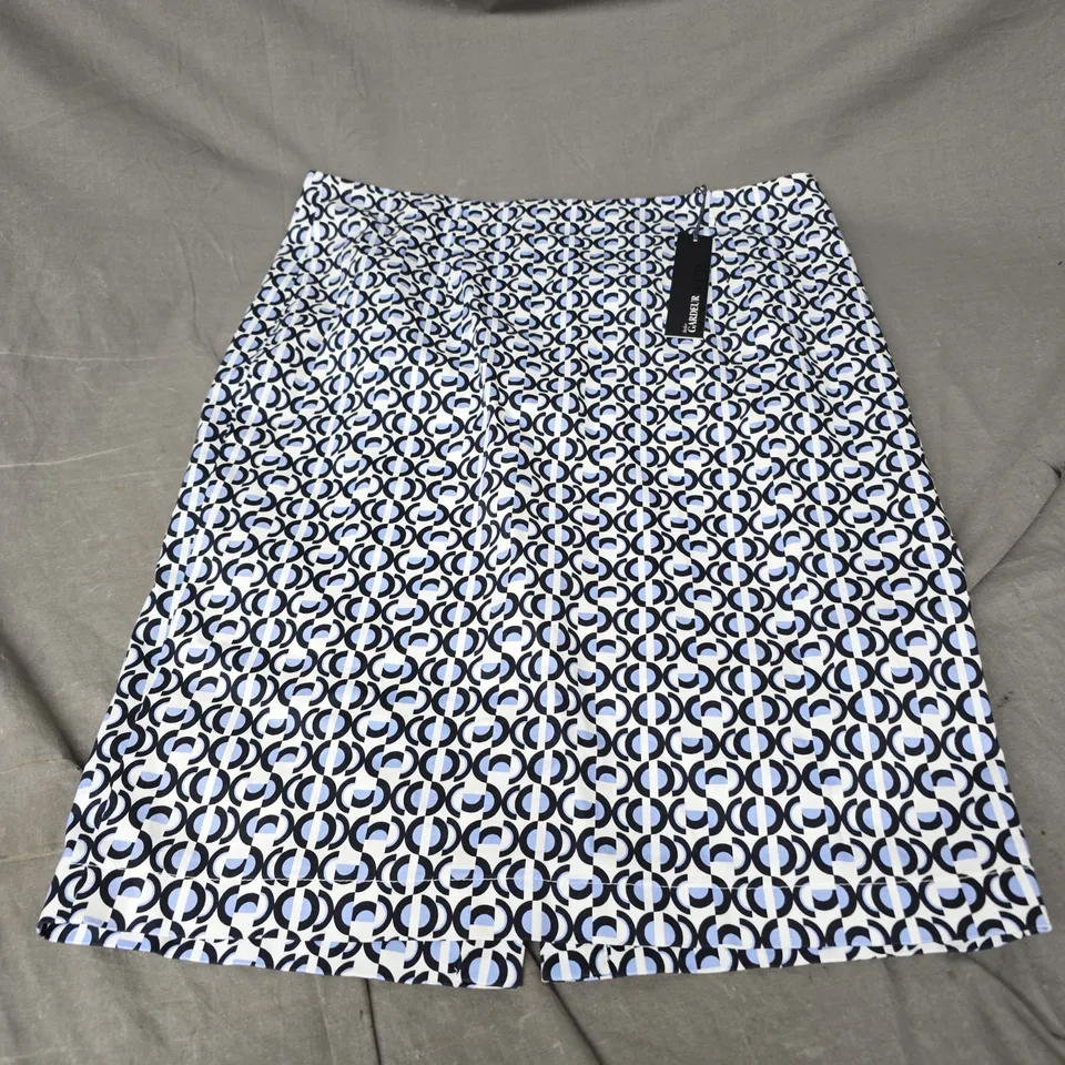 GARDEUR ATELIER MIDI SKIRT IN BLUE MIX PRINT SIZE 16