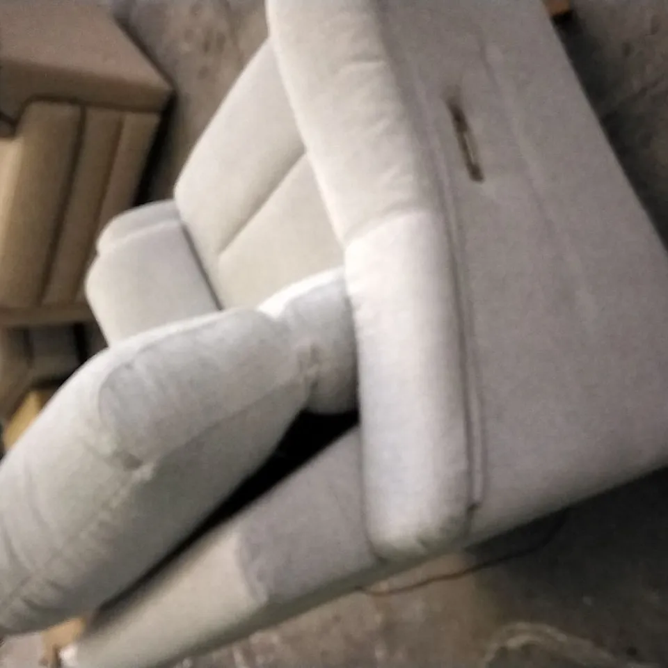 QUALITY BRITISH DESIGNED & MANUFACTURED G PLAN LIGHT GREY FABRIC ELECTRIC RECLINING ARMCHAIR