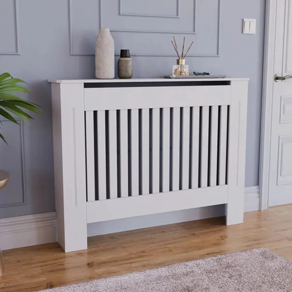 BOXED VIDA DESIGNS CHELSEA RADIATOR COVER - WHITE - LARGE