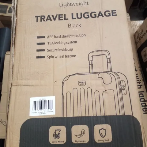 BOXED LUGG LIGHTWEIGHT TRAVEL LUGGAGE - BLACK