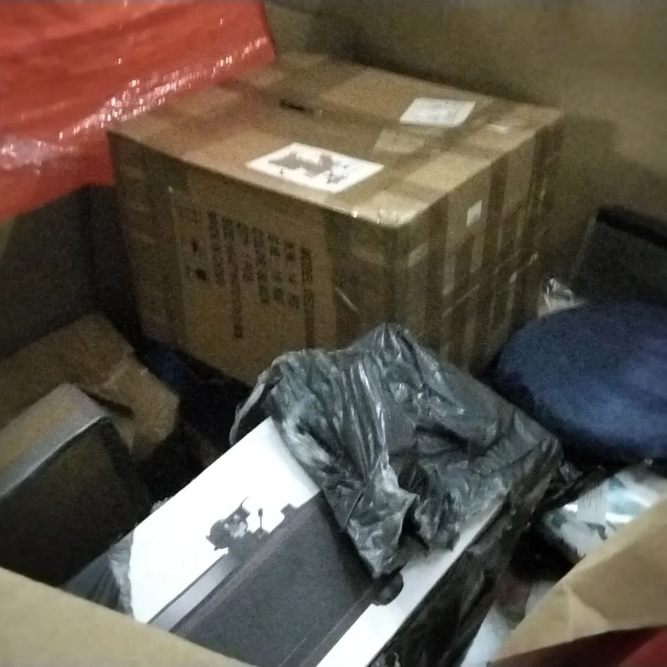 PALLET OF ASSORTED ITEMS INCLUDING DUAL AIR FRYER, TURNTABLE HI-FI SYSTEM WITH SPEAKERS, HEATED BLANKET, LEVEL8 SUITCASE, POP-UP TENT 