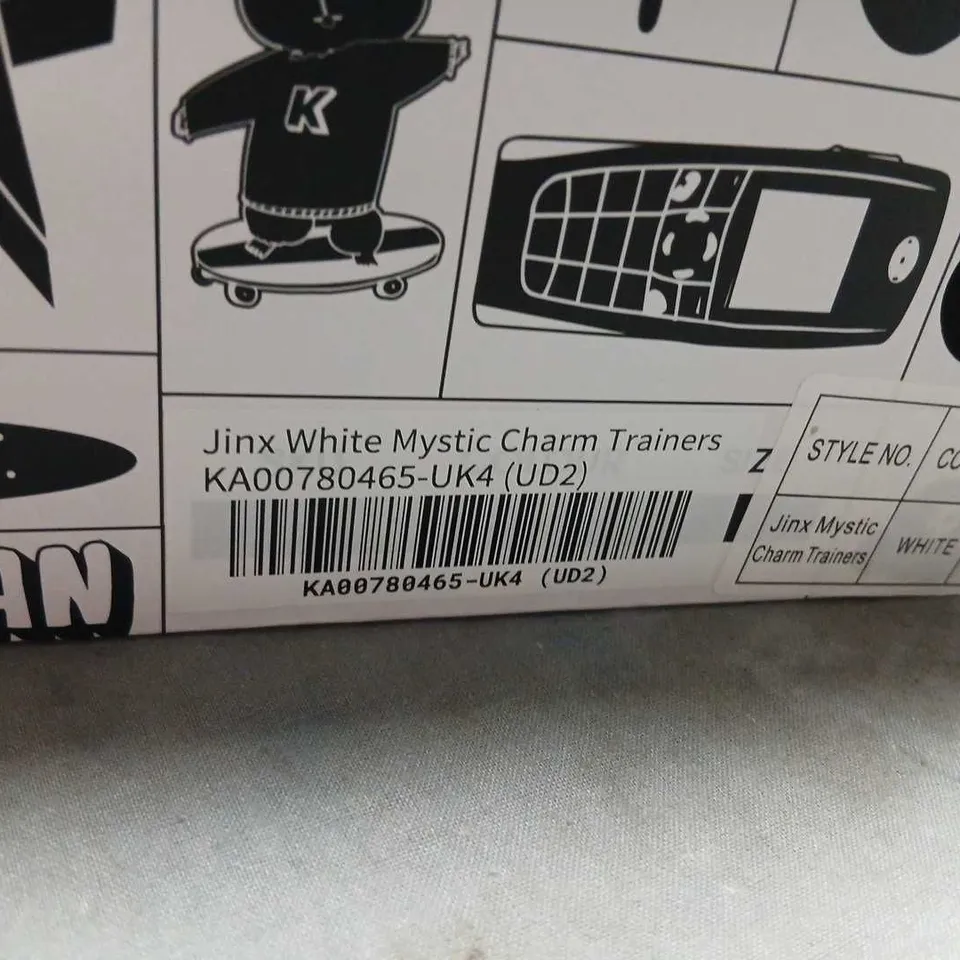 KOI JINX WHITE MYSTIC CHARM TRAINERS – UK4