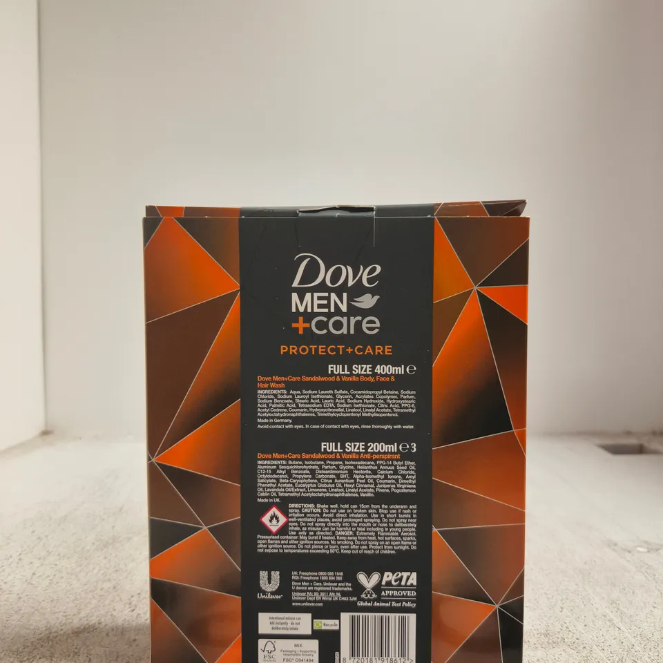 DOVE MEN+CARE XL PROTECT+CARE GIFT SET – SANDALWOOD & VANILLA (BODY WASH 400ML + ANTIPERSPIRANT 200ML)