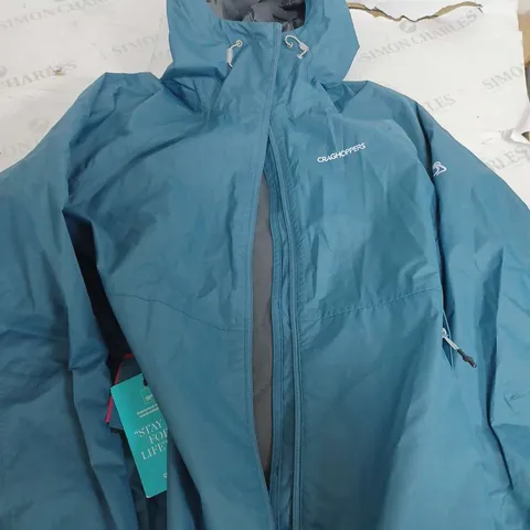 CRAGHOPPERS AQUADRY WATERPROOF JACKET WITH HOOD - UK 10