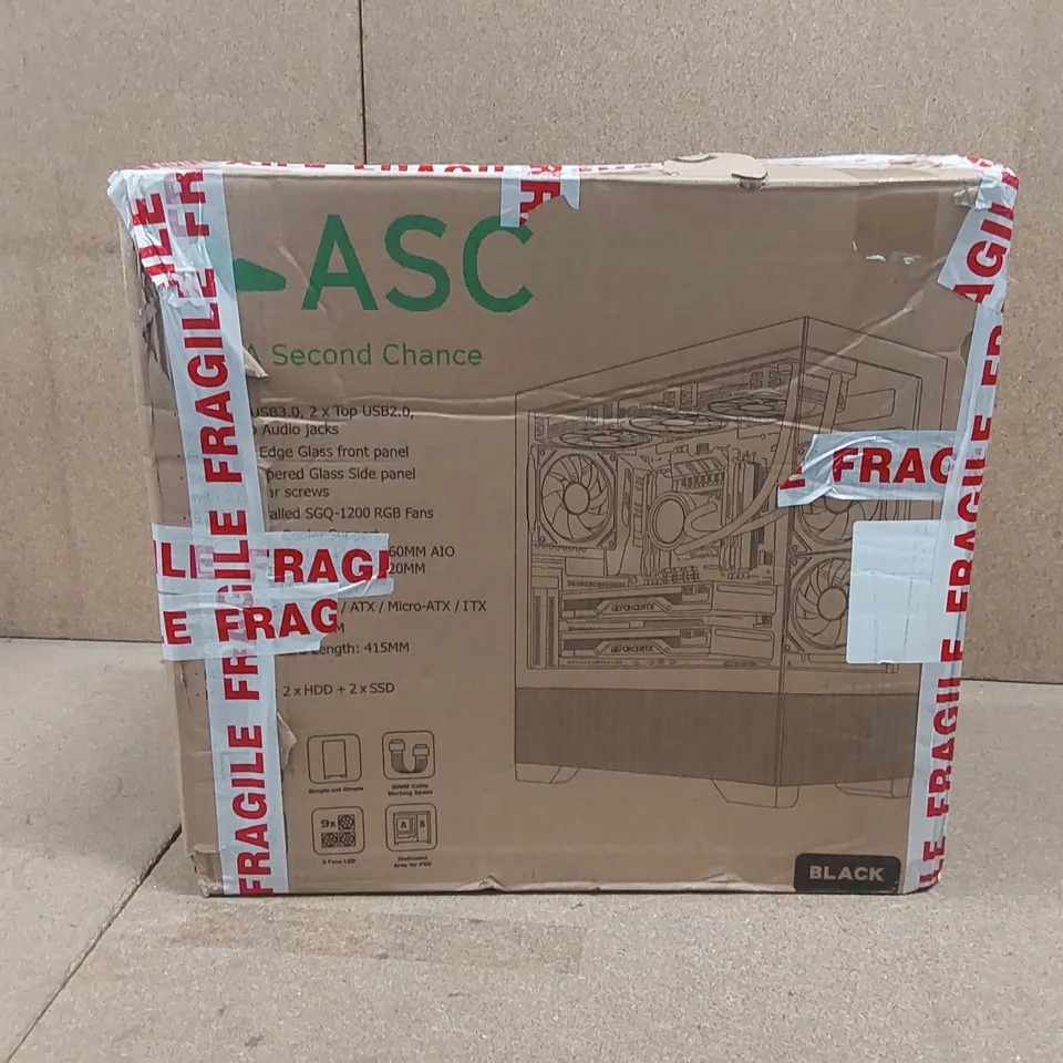 BOXED CUSTOM GAMING PC - GEFORCE RTX 3050 6GB PALIT GRAPHICS CARD, INTEL I7-2600 CPU, 600W ATX PSU, 16GB RAM, 256GB SSD ECT