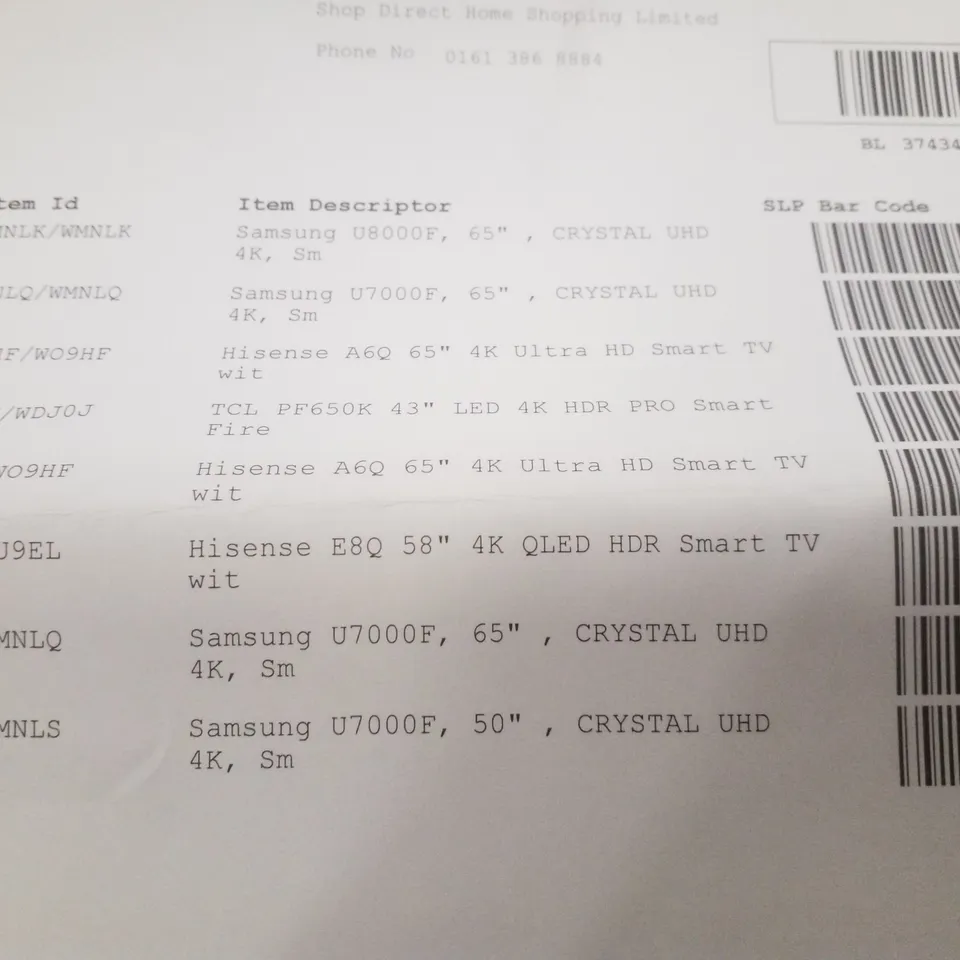 PALLET CONTAINING 8 ASSORTED DAMAGED TVS