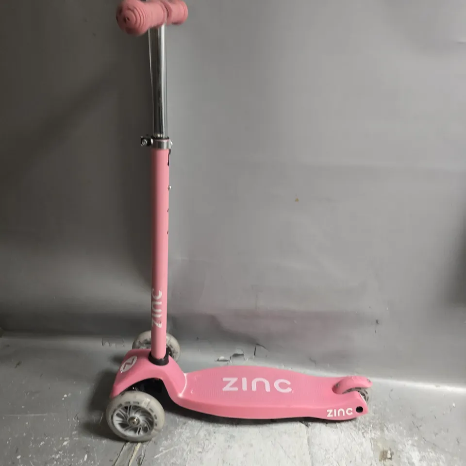 KIDS ZINC 3 WHEELED SCOOTER IN PINK - COLLECTION ONLY 