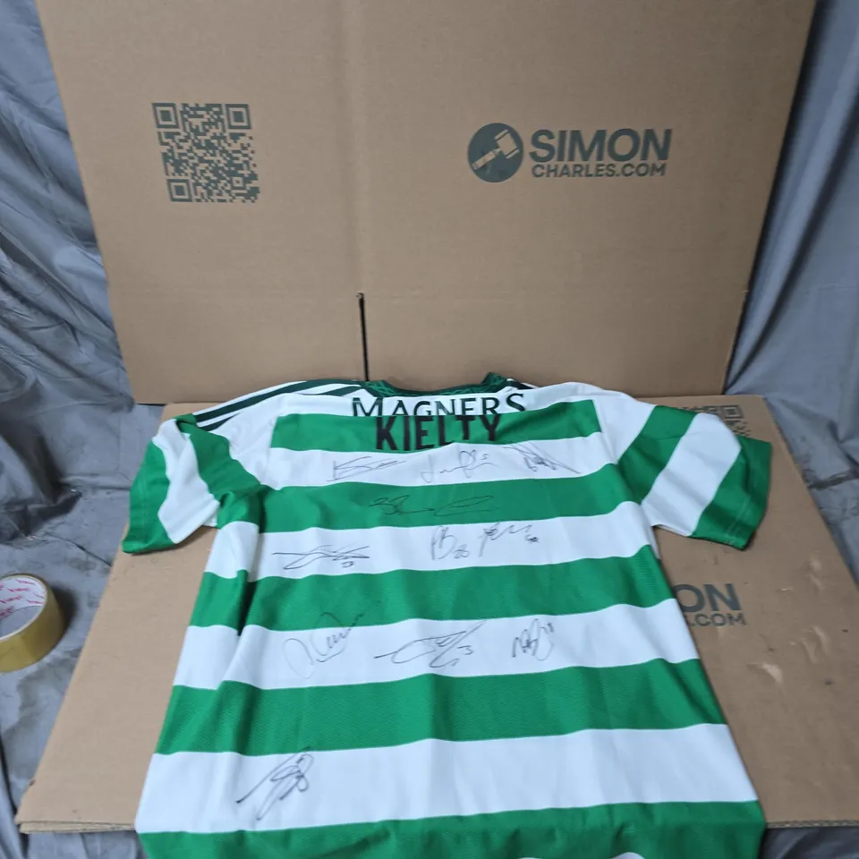 CELTIC FC HOME SHIRT – ADIDAS, SIGNED AUTOGRAPHS 