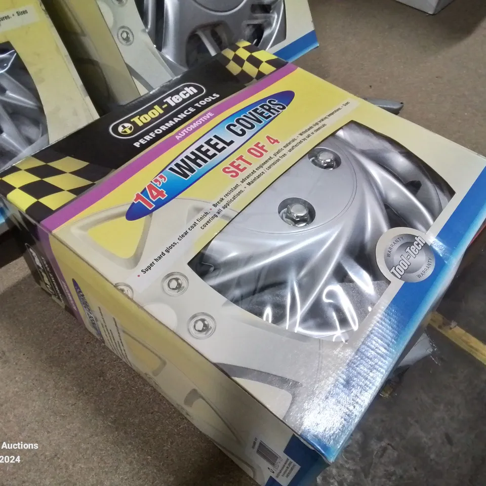 BOXED  AND SEALED TOOL-TECH 14" WHEEL COVERS/CAPS 