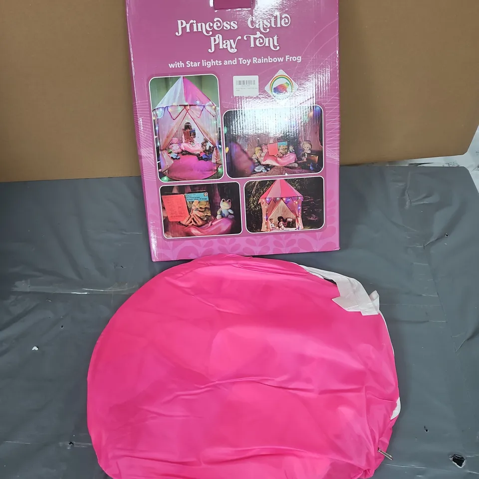 PRINCESS CASTLE PLAY TENT – PINK WITH STAR LIGHTS (RAINBOW FROG TOY)